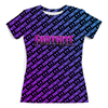 Заказать женскую футболку в Москве. Футболка с полной запечаткой (женская) Fortnite & Marshmello от weeert - готовые дизайны и нанесение принтов.