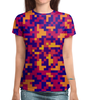 Заказать женскую футболку в Москве. Футболка с полной запечаткой (женская) Пиксели от THE_NISE  - готовые дизайны и нанесение принтов.