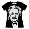 Заказать женскую футболку в Москве. Футболка с полной запечаткой (женская) Эйнштейн от The Spaceway  - готовые дизайны и нанесение принтов.