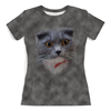 Заказать женскую футболку в Москве. Футболка с полной запечаткой (женская) Кошка от weeert - готовые дизайны и нанесение принтов.