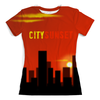 Заказать женскую футболку в Москве. Футболка с полной запечаткой (женская) SITY SUNSET от Алексс Неро - готовые дизайны и нанесение принтов.