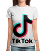 Заказать женскую футболку в Москве. Футболка с полной запечаткой (женская) TikTok от Farida Ahmadova - готовые дизайны и нанесение принтов.