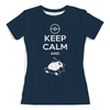 Заказать женскую футболку в Москве. Футболка с полной запечаткой (женская) Keep Calm от aleks_say - готовые дизайны и нанесение принтов.