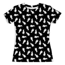 Заказать женскую футболку в Москве. Футболка с полной запечаткой (женская) Billie Eilish от DESIGNER   - готовые дизайны и нанесение принтов.