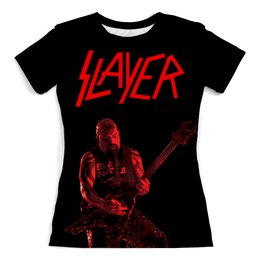 Заказать женскую футболку в Москве. Футболка с полной запечаткой (женская) Slayer от Рустам Юсупов - готовые дизайны и нанесение принтов.