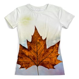 Заказать женскую футболку в Москве. Футболка с полной запечаткой (женская) Осень от FireFoxa - готовые дизайны и нанесение принтов.