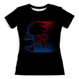 Заказать женскую футболку в Москве. Футболка с полной запечаткой (женская) Sonic  от T-shirt print  - готовые дизайны и нанесение принтов.