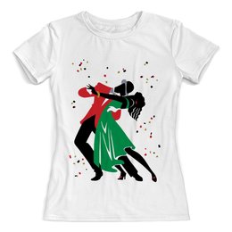 Заказать женскую футболку в Москве. Футболка с полной запечаткой (женская) Танцы. Танго от Александр Гришин - готовые дизайны и нанесение принтов.