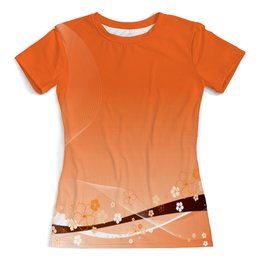 Заказать женскую футболку в Москве. Футболка с полной запечаткой (женская) цветы от THE_NISE  - готовые дизайны и нанесение принтов.