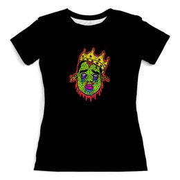Заказать женскую футболку в Москве. Футболка с полной запечаткой (женская) Зомби от THE_NISE  - готовые дизайны и нанесение принтов.