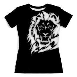 Заказать женскую футболку в Москве. Футболка с полной запечаткой (женская) Король лев от Lodbrok - готовые дизайны и нанесение принтов.