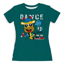 Заказать женскую футболку в Москве. Футболка с полной запечаткой (женская) Dance  от T-shirt print  - готовые дизайны и нанесение принтов.