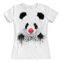 Заказать женскую футболку в Москве. Футболка с полной запечаткой (женская) Circus panda 3D от Vasilixa - готовые дизайны и нанесение принтов.