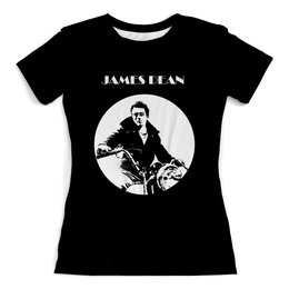 Заказать женскую футболку в Москве. Футболка с полной запечаткой (женская) James Dean Джеймс Дин от James Dean - готовые дизайны и нанесение принтов.