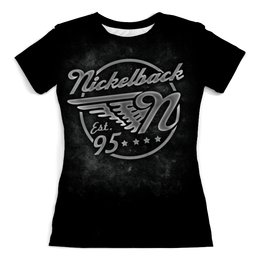 Заказать женскую футболку в Москве. Футболка с полной запечаткой (женская) Nickelback от geekbox - готовые дизайны и нанесение принтов.