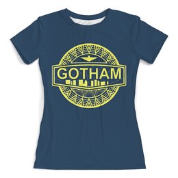 Заказать женскую футболку в Москве. Футболка с полной запечаткой (женская) Gotham  от ПРИНТЫ ПЕЧАТЬ  - готовые дизайны и нанесение принтов.