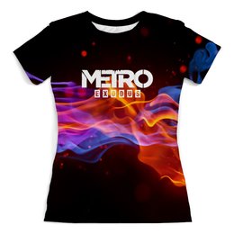 Заказать женскую футболку в Москве. Футболка с полной запечаткой (женская) Metro Exodus от THE_NISE  - готовые дизайны и нанесение принтов.