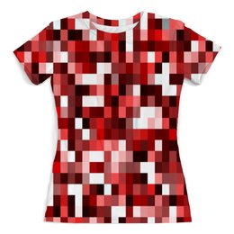 Заказать женскую футболку в Москве. Футболка с полной запечаткой (женская) Кубики от THE_NISE  - готовые дизайны и нанесение принтов.