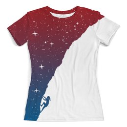 Заказать женскую футболку в Москве. Футболка с полной запечаткой (женская) Звездная гора от ISliM - готовые дизайны и нанесение принтов.