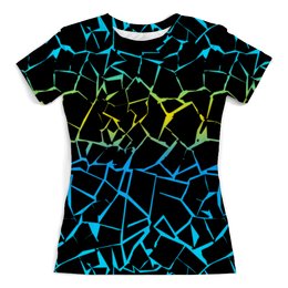 Заказать женскую футболку в Москве. Футболка с полной запечаткой (женская) Яркие полосы от galaxy secret - готовые дизайны и нанесение принтов.