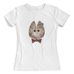Заказать женскую футболку в Москве. Футболка с полной запечаткой (женская) Котик от THE_NISE  - готовые дизайны и нанесение принтов.