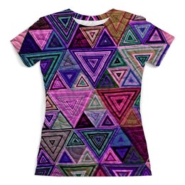 Заказать женскую футболку в Москве. Футболка с полной запечаткой (женская) Треугольный от THE_NISE  - готовые дизайны и нанесение принтов.