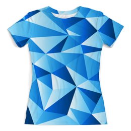 Заказать женскую футболку в Москве. Футболка с полной запечаткой (женская) треугольники от Niq=D - готовые дизайны и нанесение принтов.