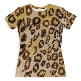 Заказать женскую футболку в Москве. Футболка с полной запечаткой (женская) леопард от THE_NISE  - готовые дизайны и нанесение принтов.