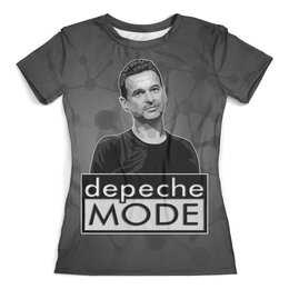 Заказать женскую футболку в Москве. Футболка с полной запечаткой (женская) Dave Gahan (Depeche Mode)_ от balden - готовые дизайны и нанесение принтов.