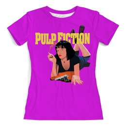 Заказать женскую футболку в Москве. Футболка с полной запечаткой (женская) Pulp Fiction (Mia) от balden - готовые дизайны и нанесение принтов.