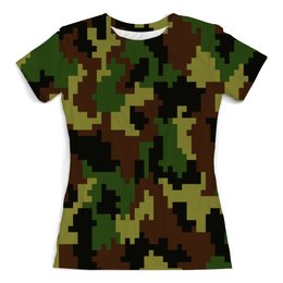 Заказать женскую футболку в Москве. Футболка с полной запечаткой (женская) Pixel от THE_NISE  - готовые дизайны и нанесение принтов.
