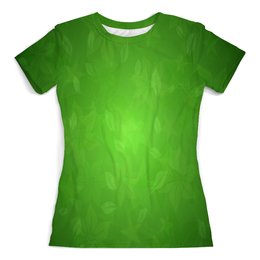 Заказать женскую футболку в Москве. Футболка с полной запечаткой (женская) зелень от Alex - готовые дизайны и нанесение принтов.
