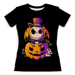 Заказать женскую футболку в Москве. Футболка с полной запечаткой (женская) Halloween        от T-shirt print  - готовые дизайны и нанесение принтов.