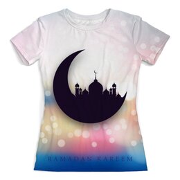 Заказать женскую футболку в Москве. Футболка с полной запечаткой (женская) Ramadan от THE_NISE  - готовые дизайны и нанесение принтов.