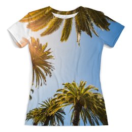 Заказать женскую футболку в Москве. Футболка с полной запечаткой (женская) Майами от THE_NISE  - готовые дизайны и нанесение принтов.