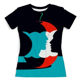 Заказать женскую футболку в Москве. Футболка с полной запечаткой (женская) Apple of Love от balden - готовые дизайны и нанесение принтов.