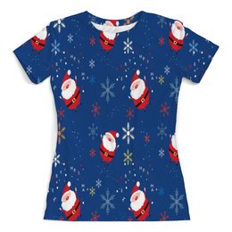 Заказать женскую футболку в Москве. Футболка с полной запечаткой (женская) Деды морозы от THE_NISE  - готовые дизайны и нанесение принтов.