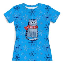 Заказать женскую футболку в Москве. Футболка с полной запечаткой (женская) котенок от THE_NISE  - готовые дизайны и нанесение принтов.