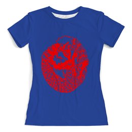 Заказать женскую футболку в Москве. Футболка с полной запечаткой (женская) Fox Holic от Franka  - готовые дизайны и нанесение принтов.