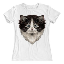 Заказать женскую футболку в Москве. Футболка с полной запечаткой (женская) Морда кота от THE_NISE  - готовые дизайны и нанесение принтов.