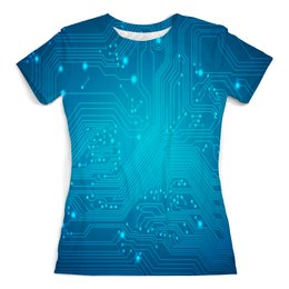 Заказать женскую футболку в Москве. Футболка с полной запечаткой (женская) Технология от THE_NISE  - готовые дизайны и нанесение принтов.