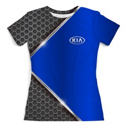 Заказать женскую футболку в Москве. Футболка с полной запечаткой (женская) авто Kia от THE_NISE  - готовые дизайны и нанесение принтов.