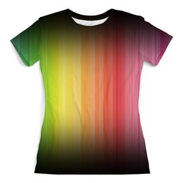 Заказать женскую футболку в Москве. Футболка с полной запечаткой (женская) Спектр от Виктор Гришин - готовые дизайны и нанесение принтов.