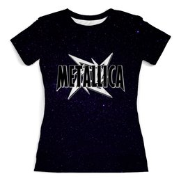Заказать женскую футболку в Москве. Футболка с полной запечаткой (женская) Metallica от weeert - готовые дизайны и нанесение принтов.