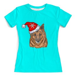 Заказать женскую футболку в Москве. Футболка с полной запечаткой (женская) собака от THE_NISE  - готовые дизайны и нанесение принтов.