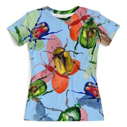 Заказать женскую футболку в Москве. Футболка с полной запечаткой (женская) насекомые от THE_NISE  - готовые дизайны и нанесение принтов.