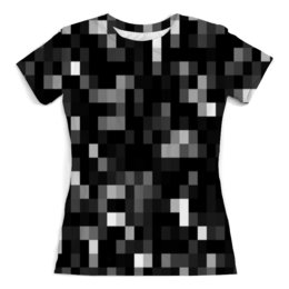 Заказать женскую футболку в Москве. Футболка с полной запечаткой (женская) Пиксельный камуфляж от THE_NISE  - готовые дизайны и нанесение принтов.