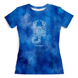Заказать женскую футболку в Москве. Футболка с полной запечаткой (женская) Скорпион от THE_NISE  - готовые дизайны и нанесение принтов.