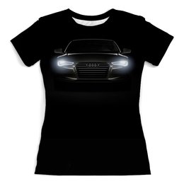 Заказать женскую футболку в Москве. Футболка с полной запечаткой (женская) Audi (Ауди) от vphone - готовые дизайны и нанесение принтов.