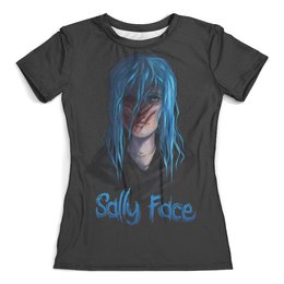 Заказать женскую футболку в Москве. Футболка с полной запечаткой (женская) Sally Face  от T-shirt print  - готовые дизайны и нанесение принтов.